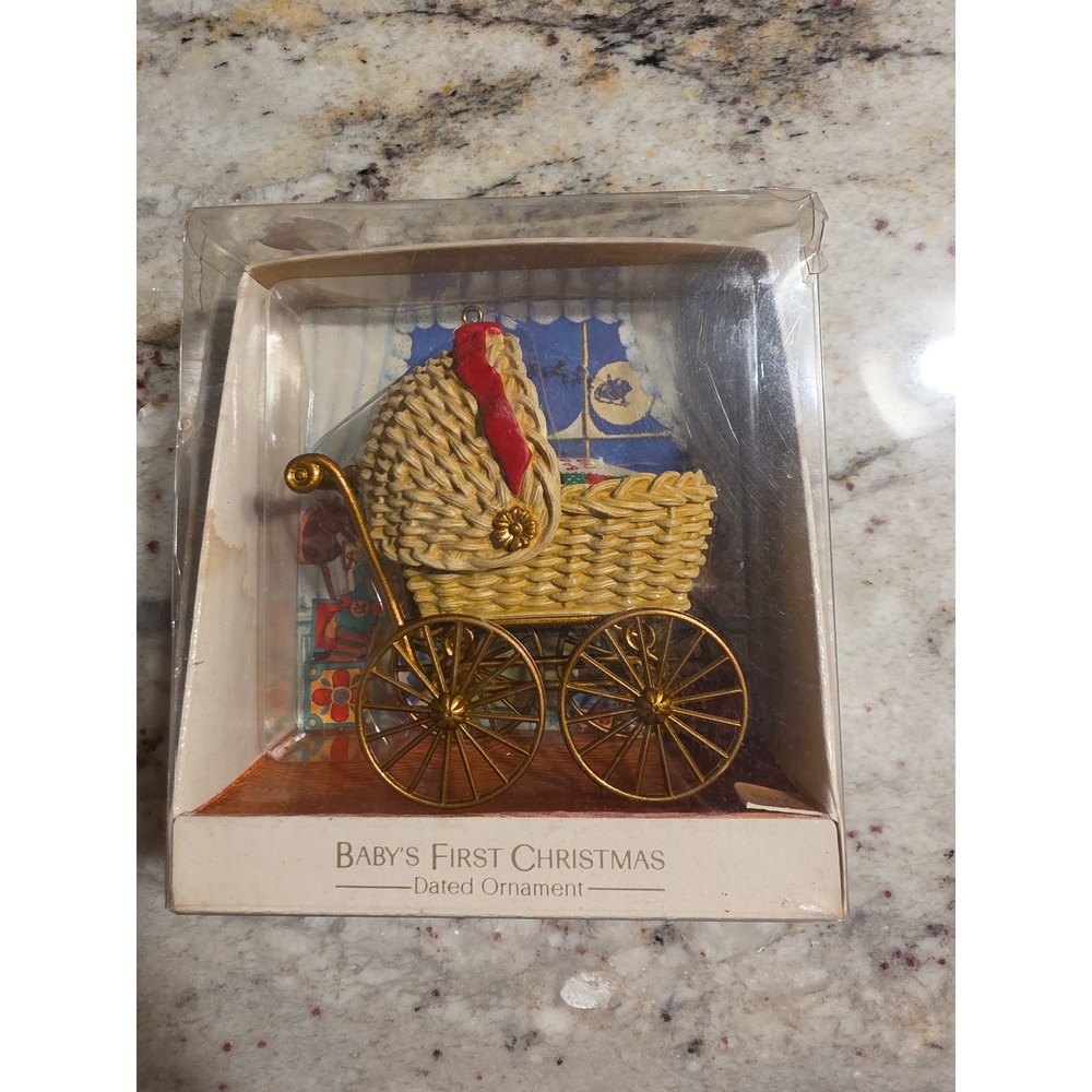 Vintage Hallmark Keepsake Baby's First Christmas Dated Ornament 1981
